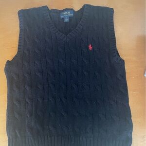 Polo by Ralph Lauren Boys Navy Blue Cable Knit Sweater Vest